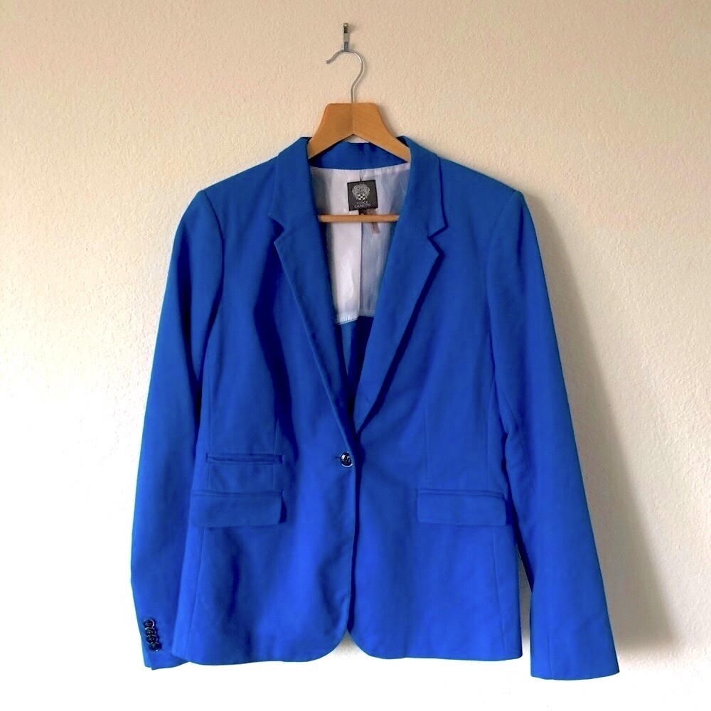 *RARE* VINCE CAMUTO Single Button Blue Blazer – Women's M/10